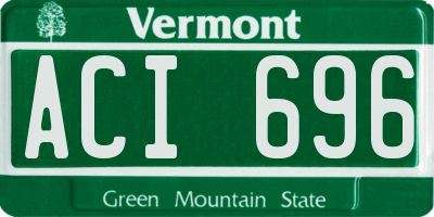 VT license plate ACI696