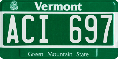 VT license plate ACI697