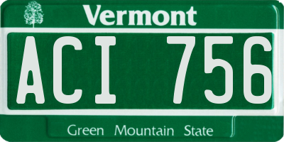 VT license plate ACI756