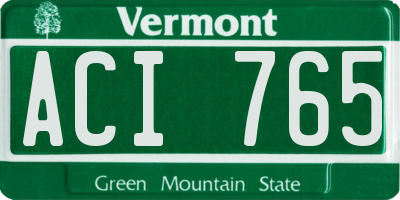 VT license plate ACI765