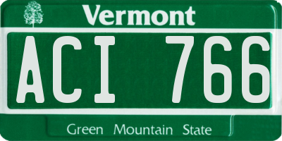 VT license plate ACI766