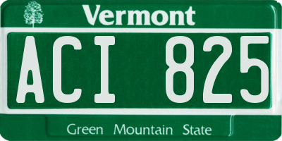 VT license plate ACI825
