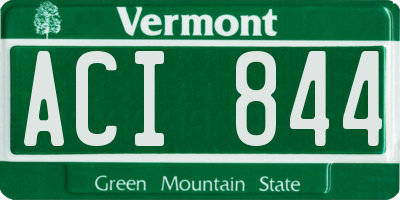 VT license plate ACI844