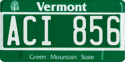 VT license plate ACI856
