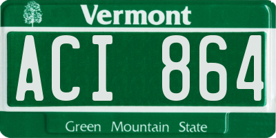 VT license plate ACI864