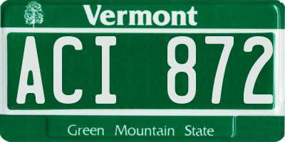 VT license plate ACI872