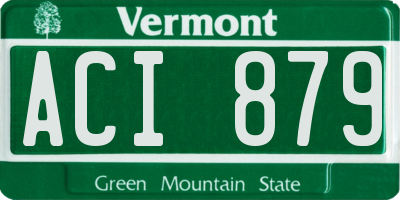 VT license plate ACI879