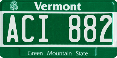 VT license plate ACI882