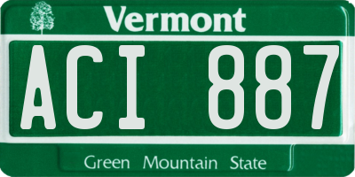 VT license plate ACI887