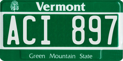 VT license plate ACI897