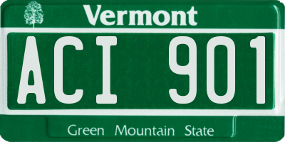 VT license plate ACI901