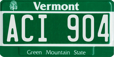 VT license plate ACI904