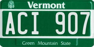 VT license plate ACI907
