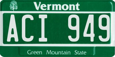 VT license plate ACI949