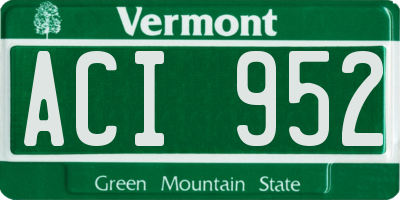 VT license plate ACI952
