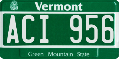 VT license plate ACI956