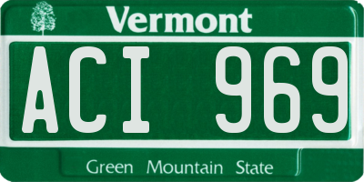 VT license plate ACI969