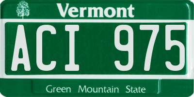 VT license plate ACI975