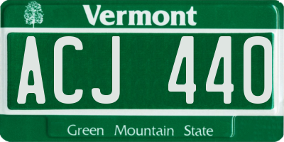 VT license plate ACJ440