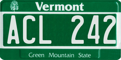 VT license plate ACL242