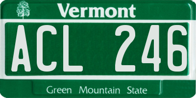 VT license plate ACL246
