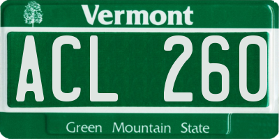 VT license plate ACL260