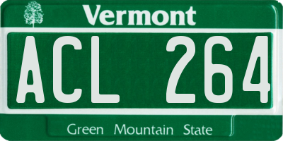 VT license plate ACL264