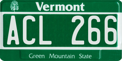 VT license plate ACL266