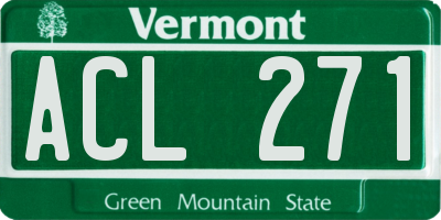 VT license plate ACL271