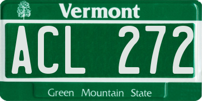 VT license plate ACL272