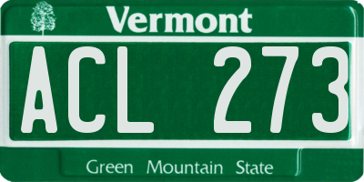 VT license plate ACL273