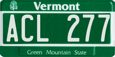VT license plate ACL277