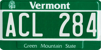 VT license plate ACL284
