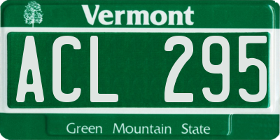 VT license plate ACL295