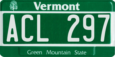 VT license plate ACL297