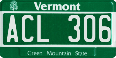 VT license plate ACL306
