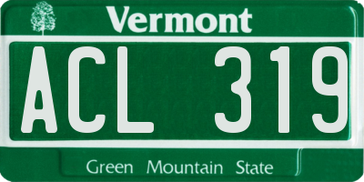 VT license plate ACL319