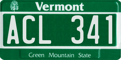 VT license plate ACL341