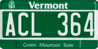 VT license plate ACL364