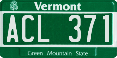 VT license plate ACL371
