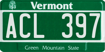 VT license plate ACL397