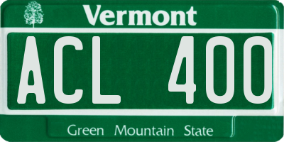 VT license plate ACL400