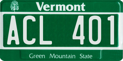 VT license plate ACL401