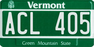 VT license plate ACL405