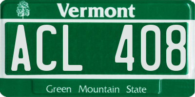VT license plate ACL408