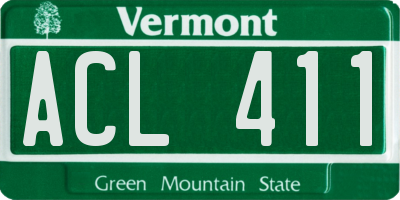 VT license plate ACL411