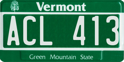 VT license plate ACL413