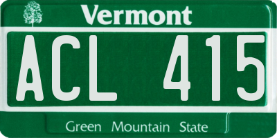 VT license plate ACL415