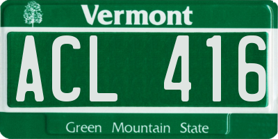 VT license plate ACL416