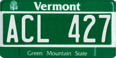 VT license plate ACL427